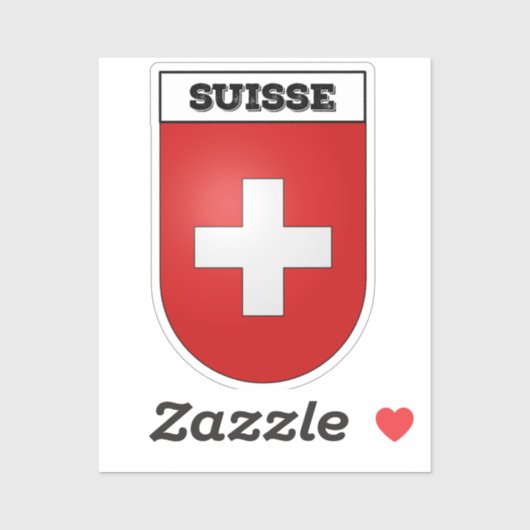 Suisse | Zwitserland | Wapenjassen Sticker (Vel)