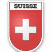 Suisse | Zwitserland | Wapenjassen Sticker (Voorkant)