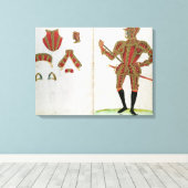 Suit Armor for Lord Compton, van 'An Elizabet' Canvas Afdruk (Insitu (Houten vloer))