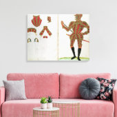 Suit Armor for Lord Compton, van 'An Elizabet' Canvas Afdruk (Insitu (Woonkamer))