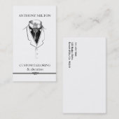  Suit/Eenvoudige elegante Tailor Visitekaartje (Voorkant / Achterkant)