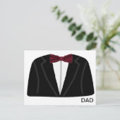 Suit en Dickie Bow Briefkaart (Staand voorkant)