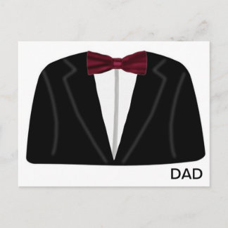 Suit en Dickie Bow Briefkaart