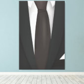 Suit en Stropdas Canvas Afdruk (Insitu (Houten vloer))