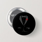 Suit en Stropdas Tuxedo Bowtie Costume Easy Hallow Ronde Button 5,7 Cm (Voorkant /achterkant)