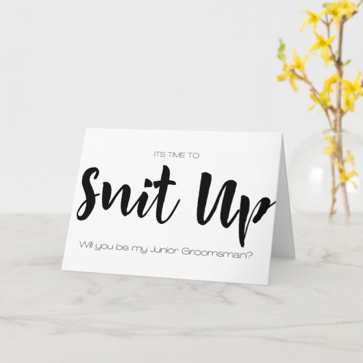 Suit Junior Groomsman op Kaart (Gele Bloem)