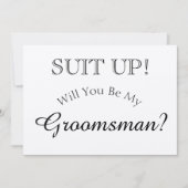 Suit omhoog - Bent u mijn Groomsman Roestcard? Kaart (Voorkant)