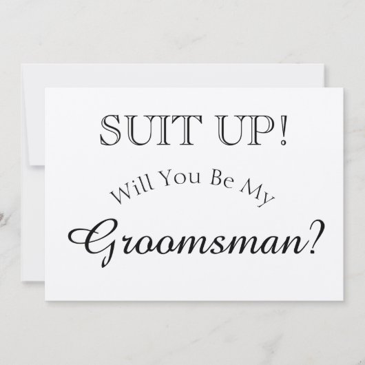 Suit omhoog - Bent u mijn Groomsman Roestcard? Kaart (Voorkant)