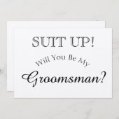 Suit omhoog - Bent u mijn Groomsman Roestcard? Kaart (Voorkant / Achterkant)