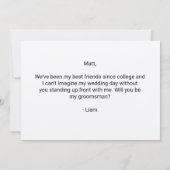 Suit omhoog de Kaart van het Groomsman- Voorstel (Achterkant)