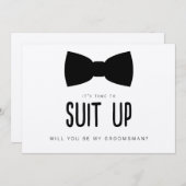 Suit omhoog de Kaart van het Groomsman- Voorstel (Voorkant / Achterkant)