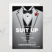 Suit omhoog Groomsman Tuxedo Uitnodiging (Voorkant / Achterkant)