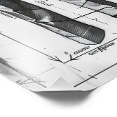 Suit Retro Blueprint Foto Afdruk (Hoek)