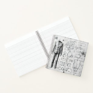 Suit Retro Blueprint Notitieboek