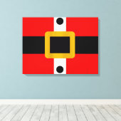 Suit/schilderij van de kerstman canvas afdruk (Insitu (Houten vloer))