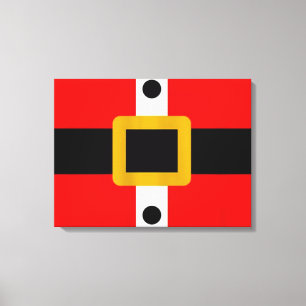 Suit/schilderij van de kerstman canvas afdruk