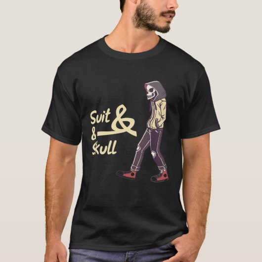 Suit & Scull – Dark Elegance Meets Rebellion tee T-shirt (Voorkant)