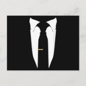 Suit Stropdas Wedding Tuxedo Prom Bachelor Ceremon Briefkaart (Voorkant)