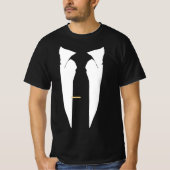 Suit Stropdas Wedding Tuxedo Prom Bachelor Ceremon T-shirt (Voorkant)
