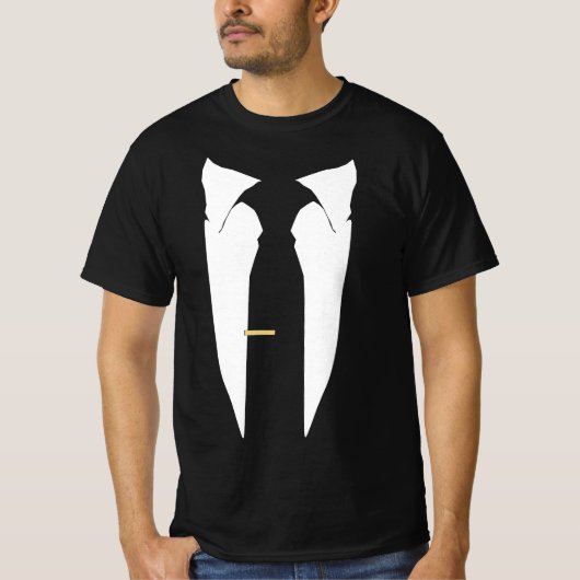 Suit Stropdas Wedding Tuxedo Prom Bachelor Ceremon T-shirt (Voorkant)