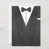 Suit Tuxedo Retirement Party Bowtie Uitnodiging (Achterkant)