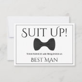 Suit Up Be My Best Man Kaart (Voorkant)