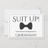 Suit Up Be My Groomsman Kaart (Voorkant)