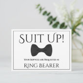 Suit Up Be My Ring Bearer Kaart (Staand voorkant)