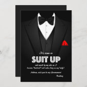 Suit Up Groomsman Request Kaart (Voorkant / Achterkant)