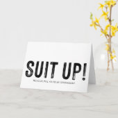 Suit Up Groomsman Voorstel Vraagt Wedding Kaart (Gele Bloem)