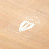 "SUIT UP" Trouwpak en Stropdas Groomsman Voorstel Acryl Uitnodigingen (Laagn)