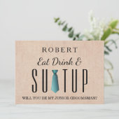 Suit-up, word jij mijn huisvrouw? kaart (Staand voorkant)