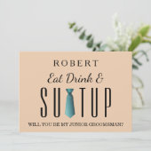 Suit-up, word jij mijn huisvrouw? kaart (Staand voorkant)