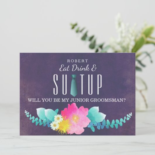 Suit-up, word jij mijn huisvrouw? kaart (Staand voorkant)