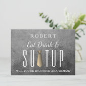 Suit-up, word jij mijn huisvrouw? kaart (Staand voorkant)