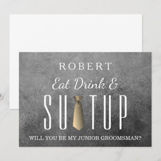 Suit-up, word jij mijn huisvrouw? kaart (Voorkant / Achterkant)