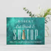 Suit-up, word jij mijn huisvrouw? kaart (Staand voorkant)