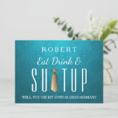 Suit-up, word jij mijn huisvrouw? kaart (Staand voorkant)