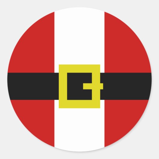 Suit van Santa Ronde Sticker (Voorkant)