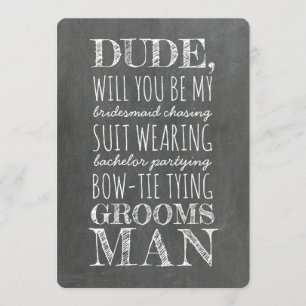 Suit Wearing Groomsman Funny proposal Kaart