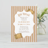  Suitcase Bon Voyage Goodbye Party Kaart (Staand voorkant)