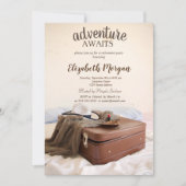 Suitcase Hat Lipstick Retirement Party Kaart (Voorkant)