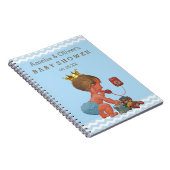 Suitcase Prince on Phone Baby shower Guest Book Notitieboek (Rechterzijde)