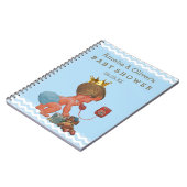 Suitcase Prince on Phone Baby shower Guest Book Notitieboek (Linkerzijde)