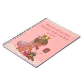 Suitcase prinses op het Baby shower Guest Book Notitieboek (Linkerzijde)