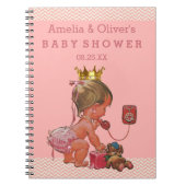 Suitcase prinses op het Baby shower Guest Book Notitieboek (Voorkant)