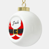 Suite kerstman met naam keramische bal ornament (Rechts)