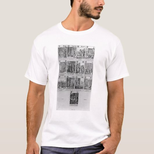 Suite of Hearts die het 'Popish Plot' illustreert T-shirt (Voorkant)