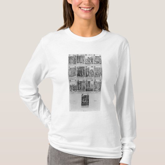 Suite of Hearts die het 'Popish Plot' illustreert T-shirt (Voorkant)