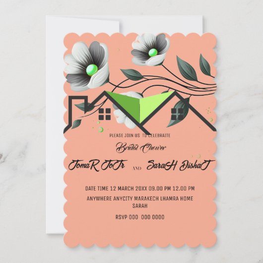 Suite, Wildflower Trouw Uitnodiging Template, Pri (Voorkant)